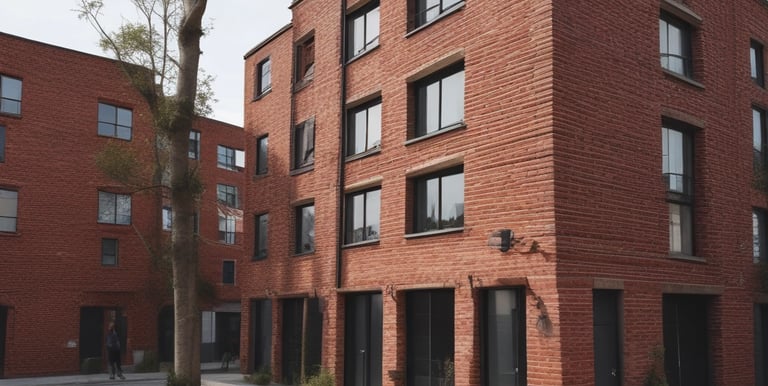 Image showing a large construction site with cranes and active workers.