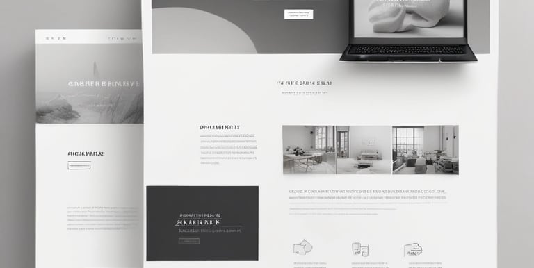 A modern e-commerce site on a tablet surrounded by notes and a coffee cup on a white desk.