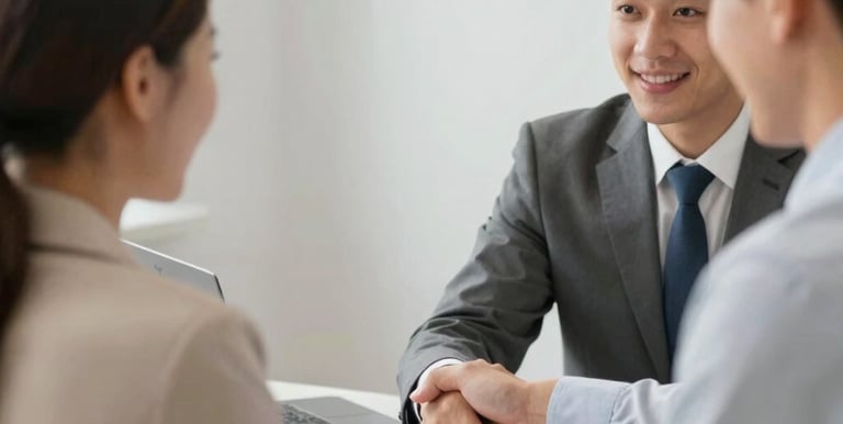 Illustration of a professional making a call while sending a fax on a sleek digital device.