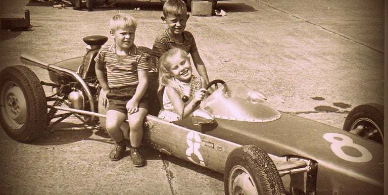 Flugplatz Zeltweg, 1966, Formel Baby - Wolfgang, Tscho, Milena Findeis