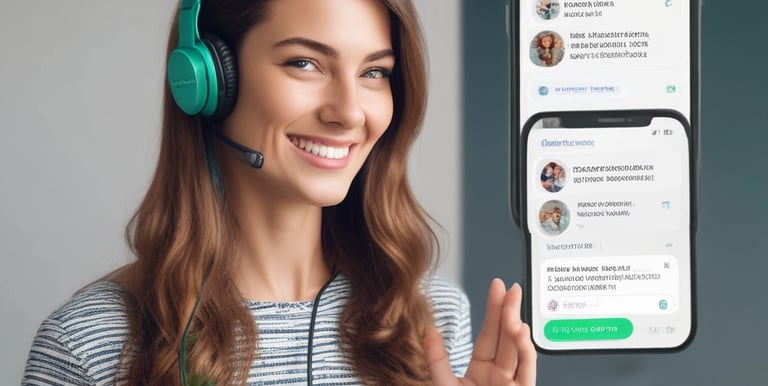 Smartphone screen showing an automated WhatsApp chat responding to a customer inquiry.