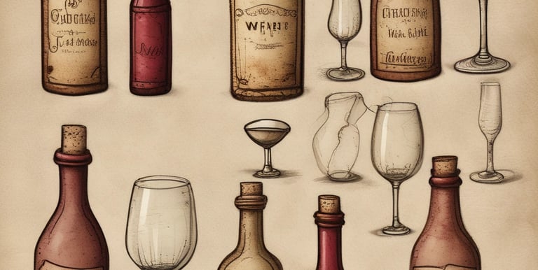 Cozy wine bar interior with soft lighting and wooden tables.