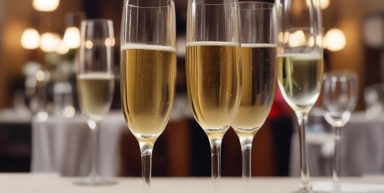 Intimate live music performance with a small audience enjoying soft jazz in a bright, elegant wine bar setting.