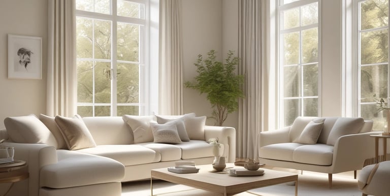 Close-up of a painter's hand using a brush to add crisp white trim on a stylish house.