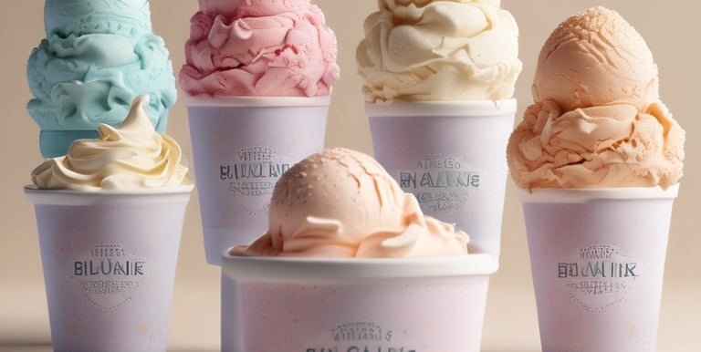 A vibrant display of colorful gelato tubs in a professional gelateria setting.