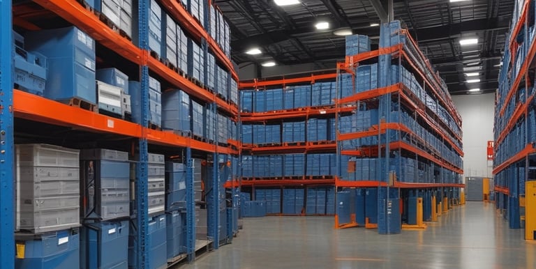 A bright red firefighting pipe system is installed along a staircase with green and white walls. The pipes include prominent valves and connectors, and a yellow gas pipe runs parallel to the firefighting system. The stairs have wooden steps and white railings.