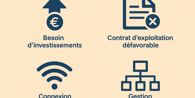 Illustration des freins à lever pour transformer une résidence touristique : besoin d’investissements, mauvaise gestion, con