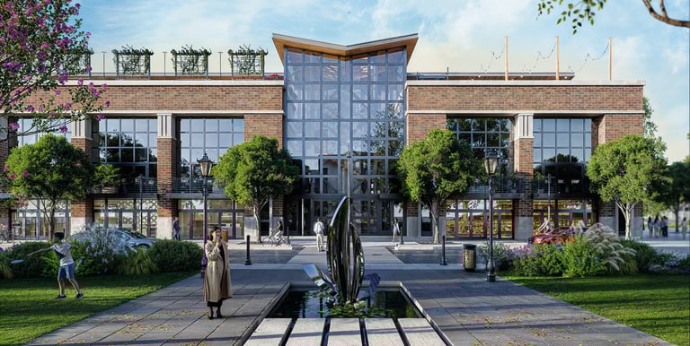 Rendu 3D extérieur ultra réaliste d’un bâtiment public – BenRaff Studio