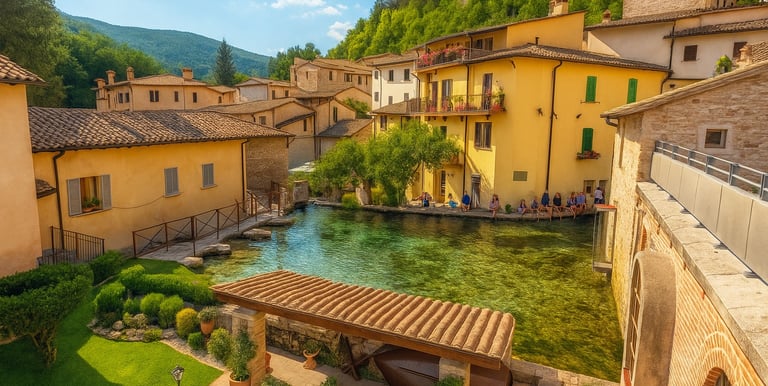 Rasiglia ruscelli pietra borgo fiabesco Umbria