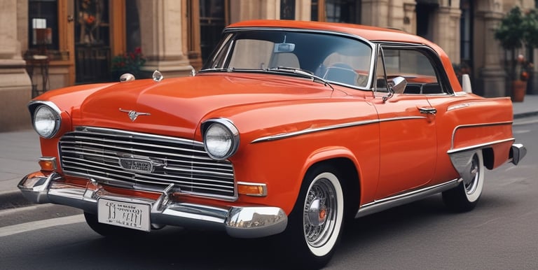 A close-up view of the corner of a car with a sleek, red finish and carbon fiber detailing. A decal is visible on the window with the text 'Ignition Auto Repairing' in orange and '86' in white. The car's glossy surface reflects light, adding to its dynamic and sporty aesthetic.