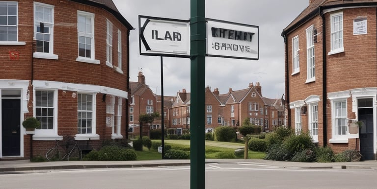 A commercial property featuring two buildings with metal roofs, situated in an industrial area. Several parked vehicles, including vans and cars, are seen near the buildings. The surroundings are well-maintained with greenery and clear weather with blue skies and clouds in the background.