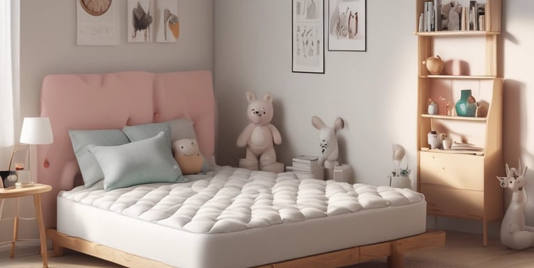 Close-up of eco-friendly cleaning products used on a mattress.