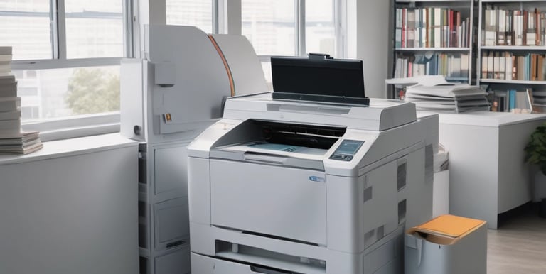 Large format color laser office printer available for members