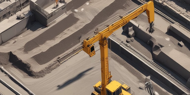 A construction site being cleaned by professional workers.