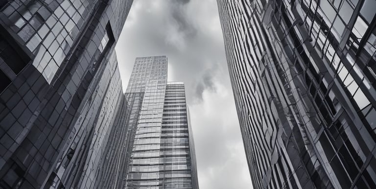 A large stack of shiny gold bars neatly arranged on a reflective surface, creating an impression of wealth and opulence. The bars are aligned in rows, with light glinting off their polished surfaces.