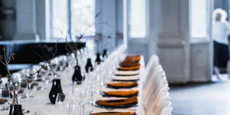 chair and table setup Okanagan