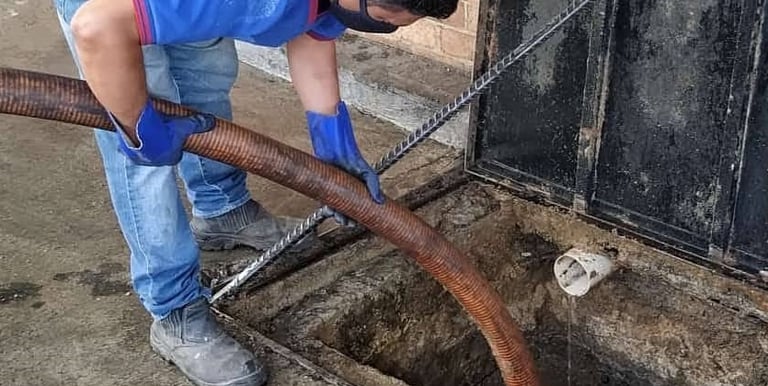 operando sucção de caixa de gordura