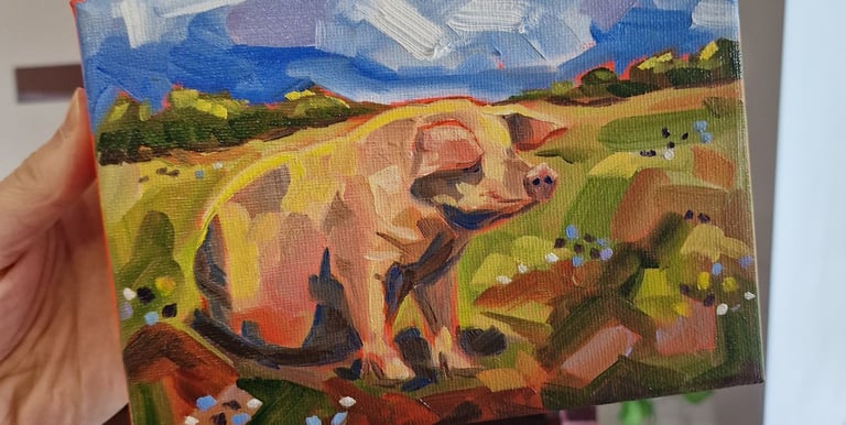 farm animals, dog paintings, cat paintings, cute paintings, fun paintings, art for everyone,