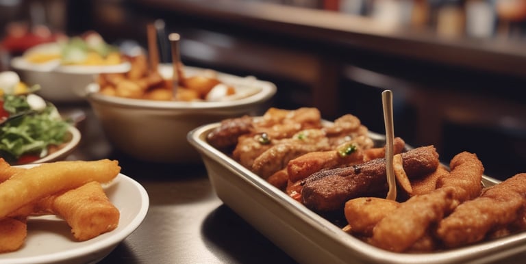 A warm and inviting bar setting with rustic decor.