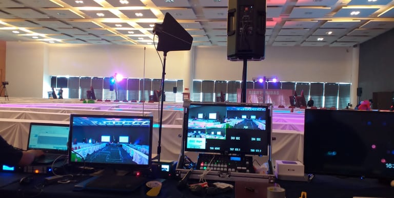 renta de equipo de audio profesional,  circuito cerrado con swicher y pantallas