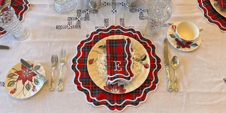 Poinsettia, Christmas Dinnerware, Blue Ridge China