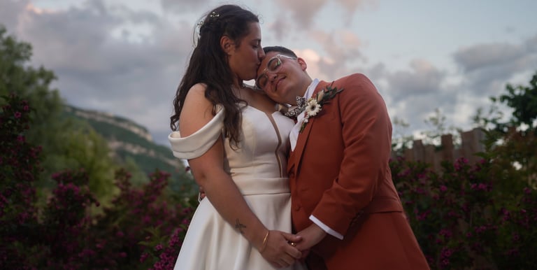 Reportage mariage, photographie au coucher de soleil