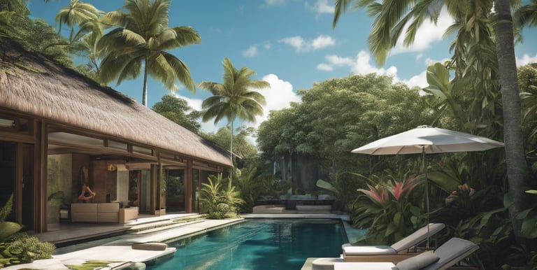 a building on a beach