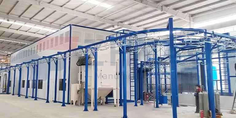 dây chuyên sơn tĩnh điện tự động