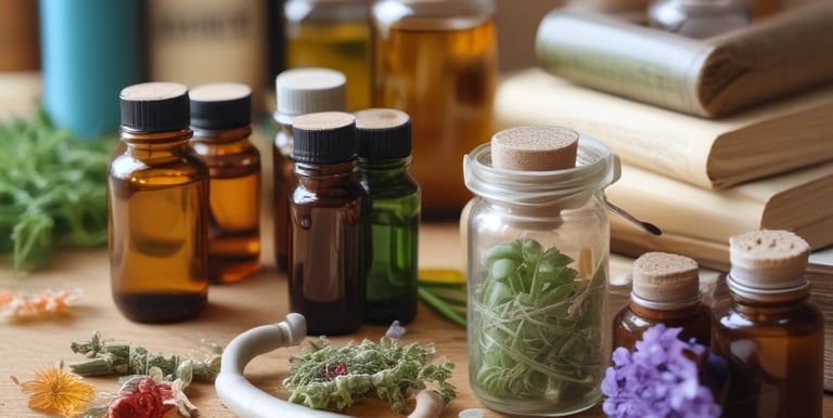 A practitioner administering homeopathic treatment.