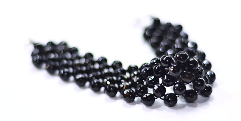 bracelets made from natural stones using handicraft methods
