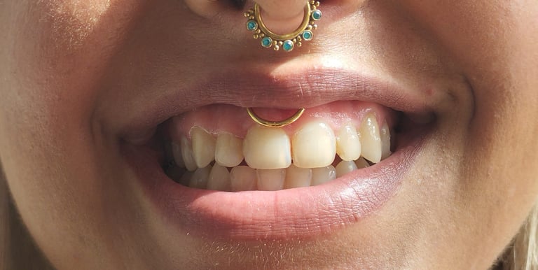 piercing tour de bouche piercing septum smiley pau