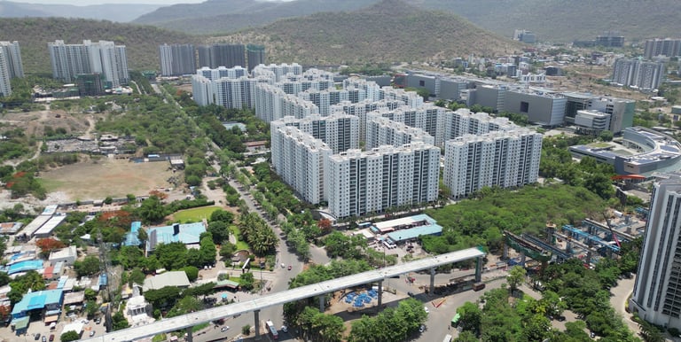 a cityscape of a city with a lot of buildings