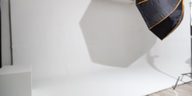 a photo of a photo studio Cyclorama setup for a photo shoot