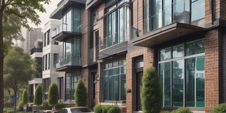 a building on a city street