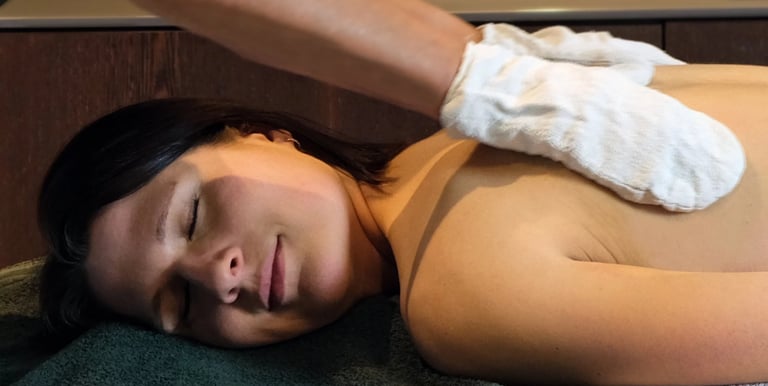 massageseidenhandschuh