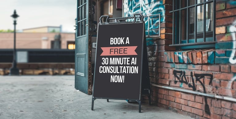 a sign board with a sign reading'book a free coffee at the coffee shop