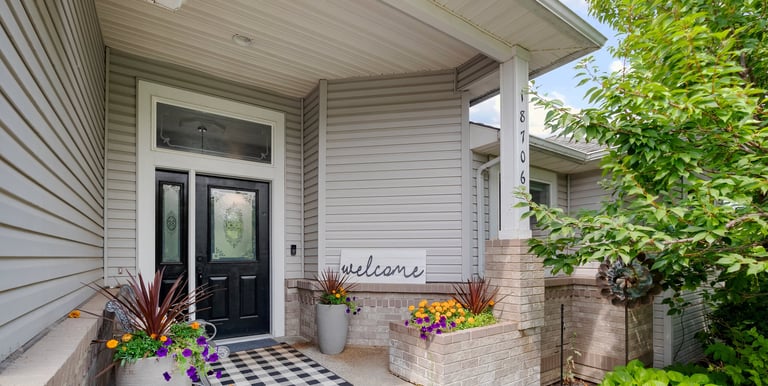large house front door welcome home