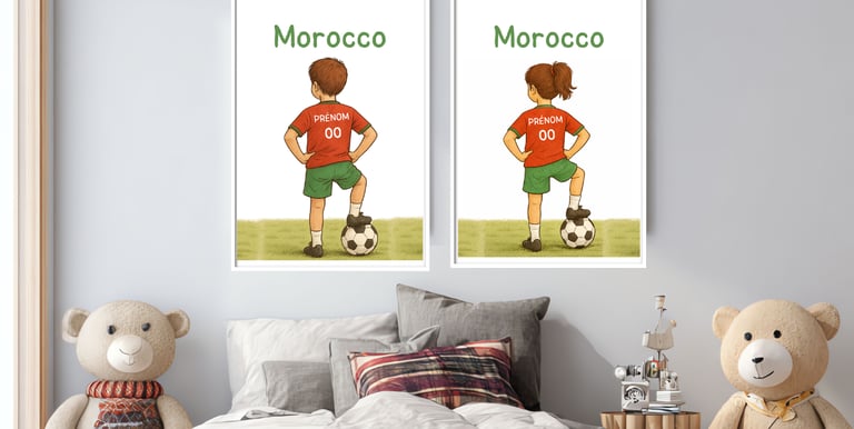 poster enfant équipe nationale du Maroc