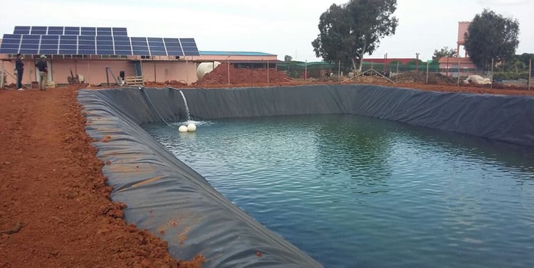 Réduction de l'évaporation dans un bassin agricole d'irrigation grâce aux boules flottantes