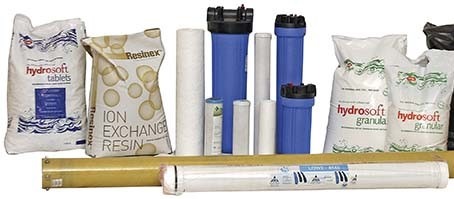Water treatment consumables (salt and filters)