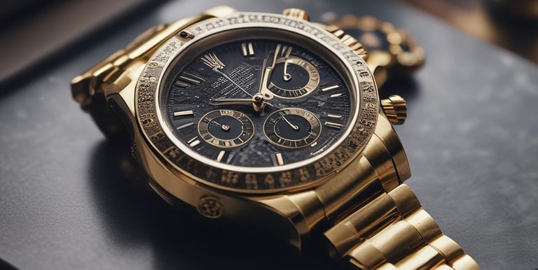 An elegant display of various high-end watches on a velvet surface.