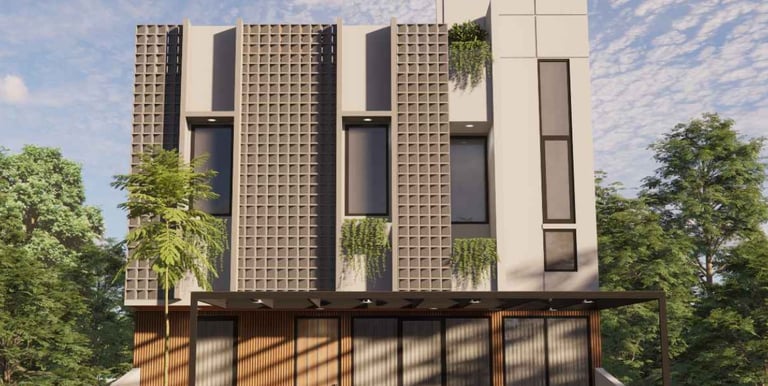 Desain fasad rumah 3D eksterior untuk klien Mr. AGRIANTO BAGUS W 