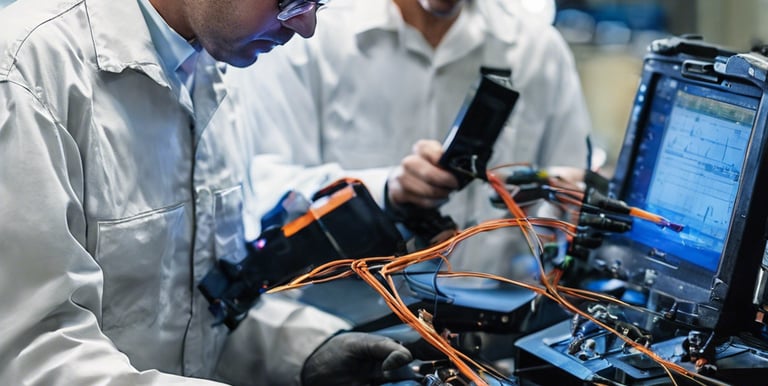 blue, red, and green light