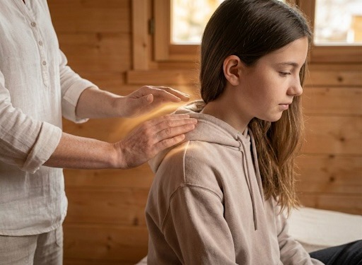 Séance de magnétisme douce pour enfant et apaisement émotionnel