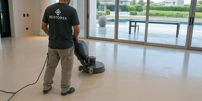 restauracion de piso de marmol en Nordelta