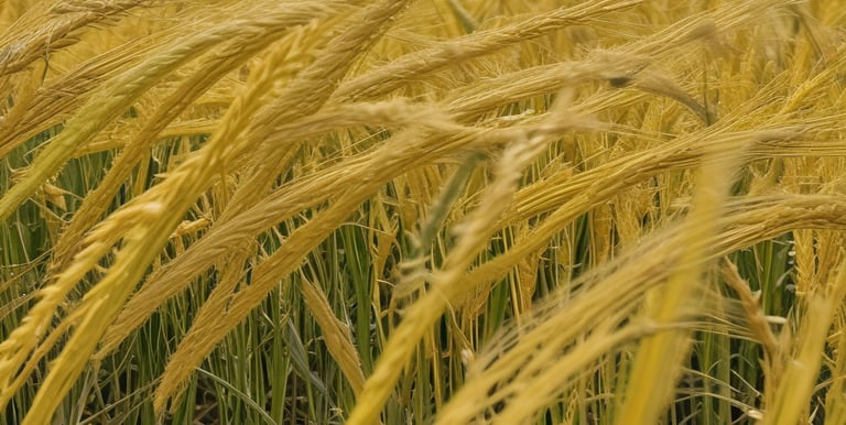 Lush green plants thriving in a sunlit field treated with growth-promoting compounds.