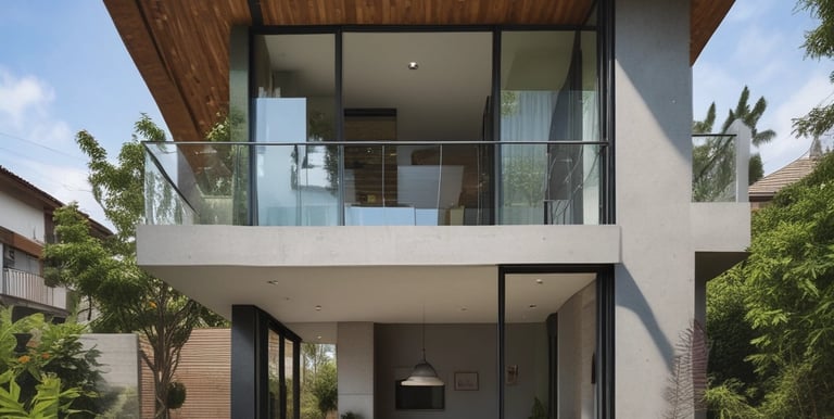 Modern apartment building facade with a welcoming entrance in Medellín.