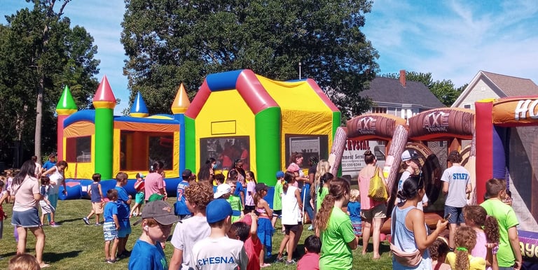 bounce house at carnival day