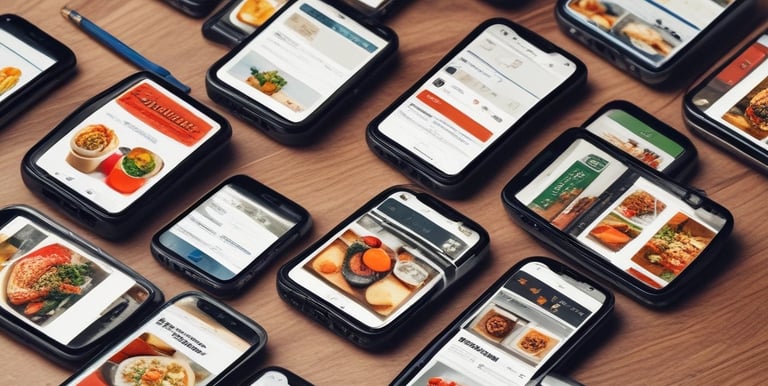 A sleek modern workspace with a laptop displaying a website design.