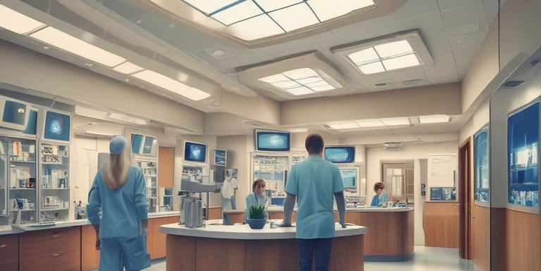 A bustling healthcare facility representing Tez Groups' commitment to health services.